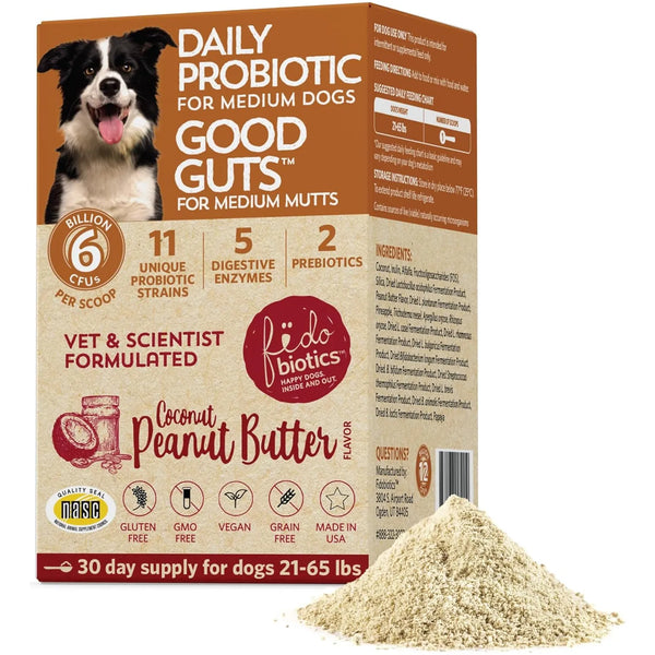 Probiótico Intestinal Para Perros Medianos 6 Mil Millones Uf Fidobiotics Good Guts Suplemento Digestivo