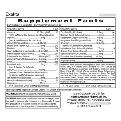 Exakta 120 Cápsulas Vegetarianas Nutrición Personalizada DAdamo