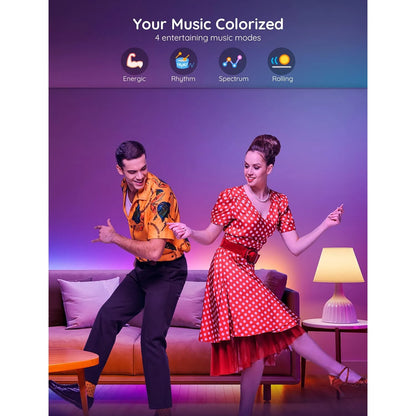 Tira Luces LED RGBIC Bluetooth 16.4 Pies Govee Control App Sincroniza Música