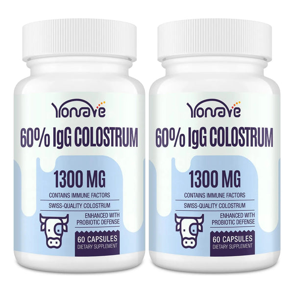 Capsulas De Calostro Bovino 1300 Mg 60 Igg Soporte Inmune E Intestinal 120 Caps