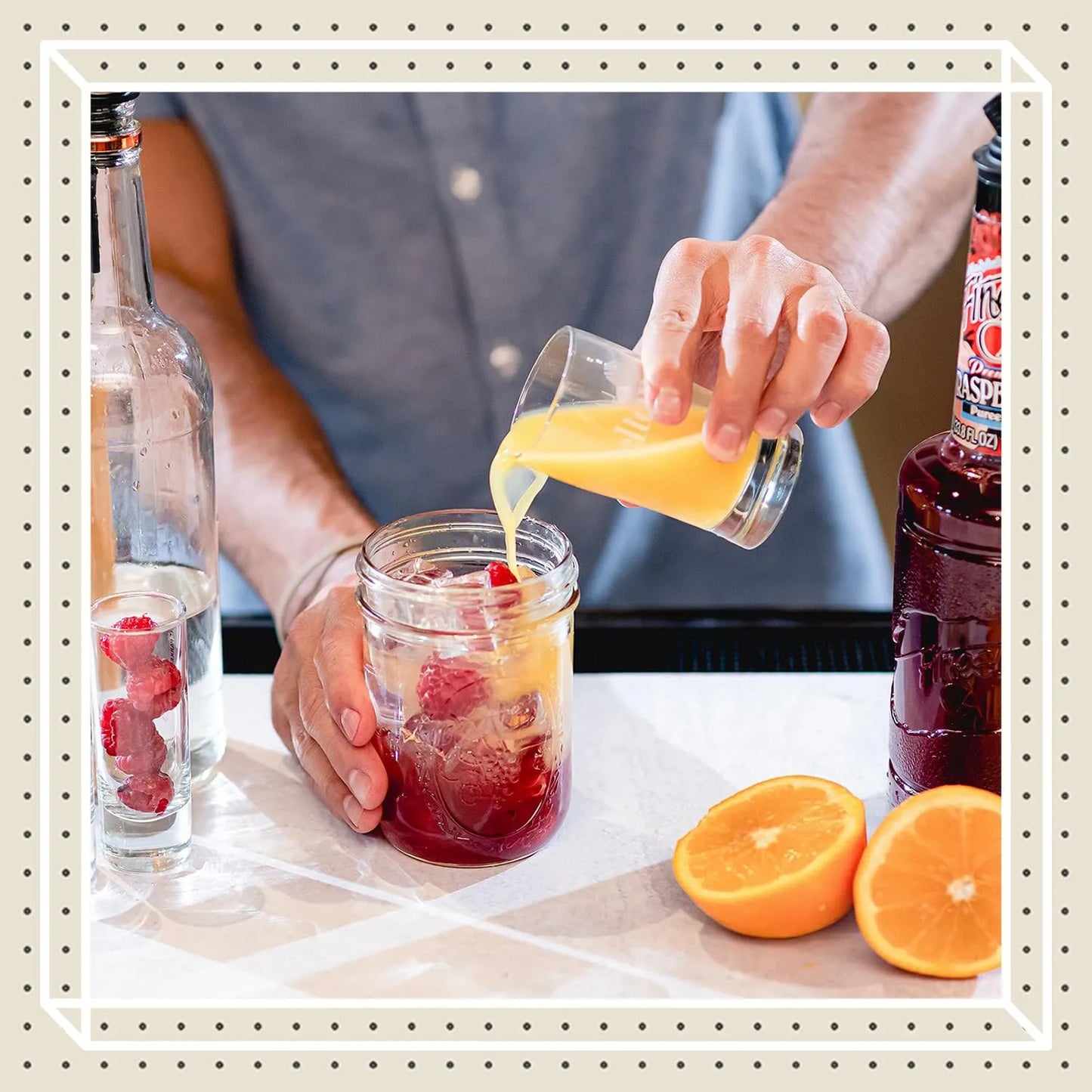 Mezcla De Bebidas Puras De Frambuesa 1 Litro 100 Natural Importado