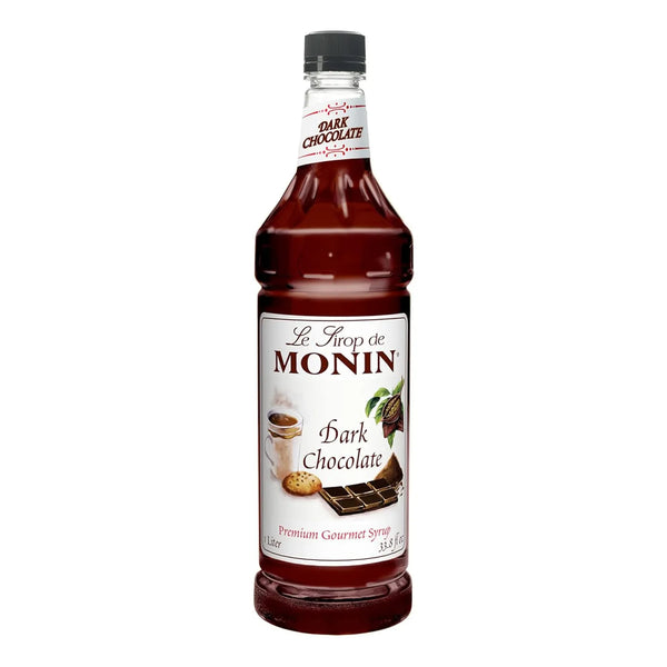 Jarabe De Chocolate Negro Vegano Monin 1 Litro Ideal Para Cafes Y Postres