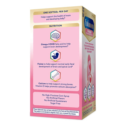 Suplemento Prenatal Enfamom Con Omega 3 DHA Y Calcio Para Embarazo Y Lactancia