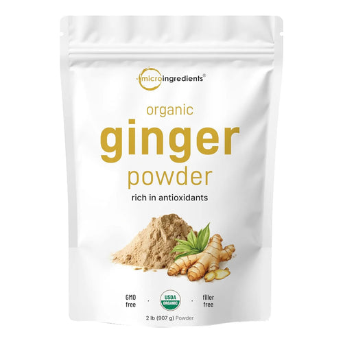 Polvo De Jengibre Organico Premium 2 Lb Especia Pura Para Cocinar Y Te