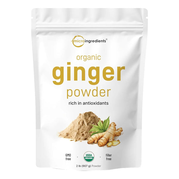 Polvo De Jengibre Organico Premium 2 Lb Especia Pura Para Cocinar Y Te