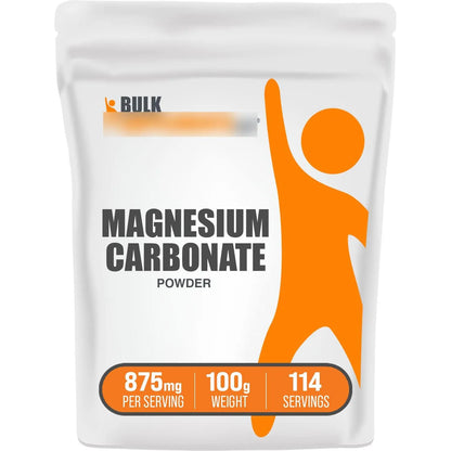 Polvo De Carbonato De Magnesio 100 Gramos Suplemento Natural Para Sueño Digestión Y Más