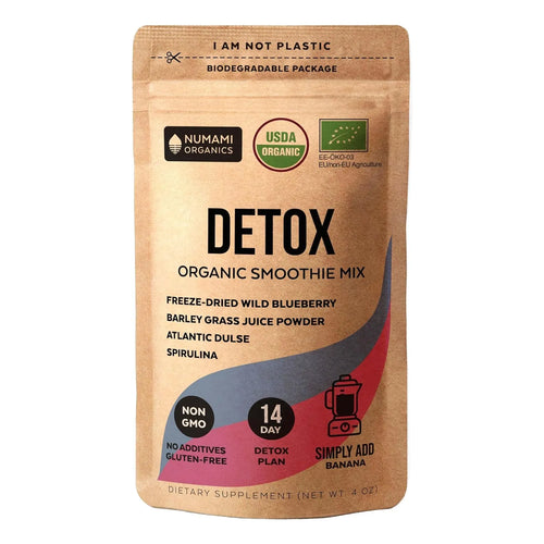 Batido Orgánico De Arándanos En Polvo Con Espirulina Superalimento Premium