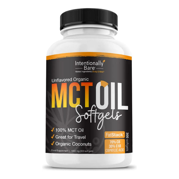 Cápsulas Aceite Mct Orgánico 70 C8 30 C10 Sabor Neutral Energía Enfoque Keto