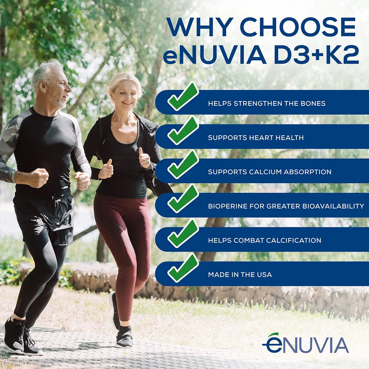 Vitamina D3 K2 Con Bioperine 60 Cápsulas Huesos Fuertes Y Corazón Sano