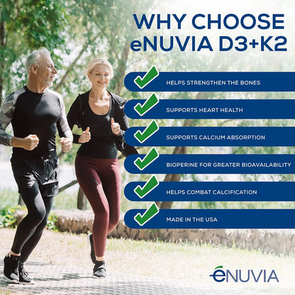 Vitamina D3 K2 Con Bioperine 60 Cápsulas Huesos Fuertes Y Corazón Sano