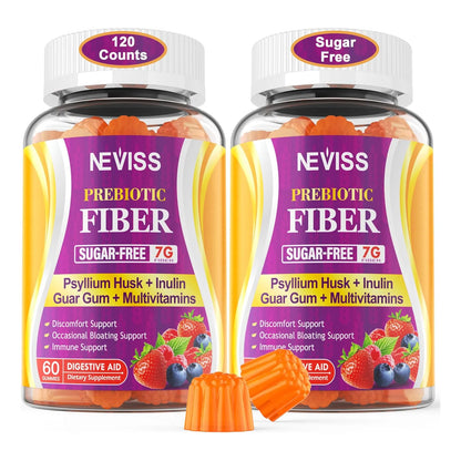 Gomitas De Fibra Prebiótica Con Psyllium Multivitaminas Sin Azúcar