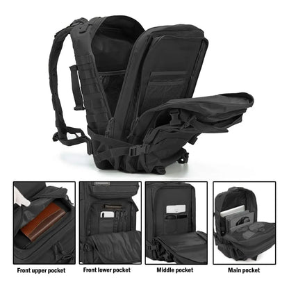 Mochila Táctica Militar QT&QY 45L Resistente Al Agua Con Sistema Molle