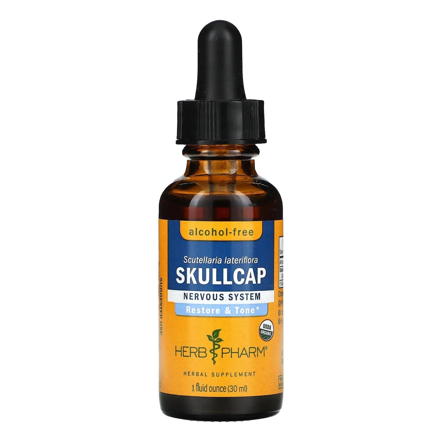 Extracto Líquido Orgánico Skullcap Apoyo Sistema Nervioso 1 Onza