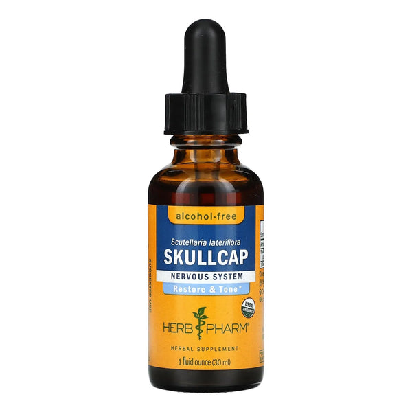 Extracto Líquido Orgánico Skullcap Apoyo Sistema Nervioso 1 Onza