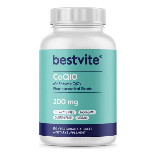 Coq10 200 Mg 120 Cápsulas Vegetarianas Fermentadas Sin Estearatos Vegano Sin Gluten