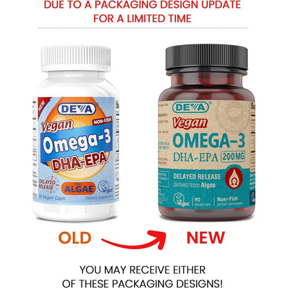 Omega3 Vegano DHA EPA De Microalgas Liberación Retardada 90 Cápsulas