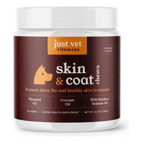 Masticables Para Piel Y Pelaje De Perros Con Aceite De Linaza Y Salmon 90 Unidades