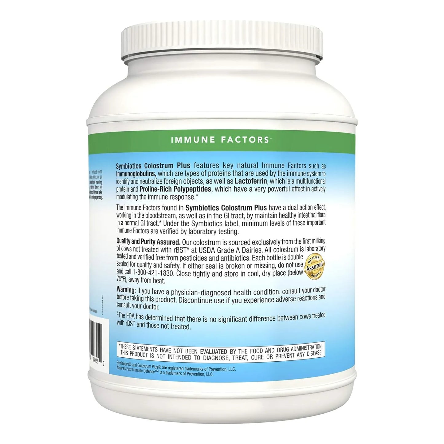 Polvo Calostro Plus Symbiotics 597 G Apoyo Inmunidad Rendimiento Atlético