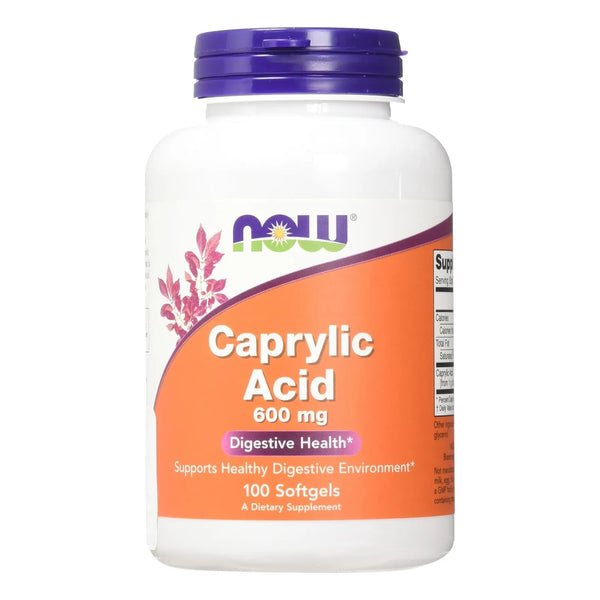 Ácido Caprílico Natural En Cápsulas Paquete Doble 100 Unidades Now Foods