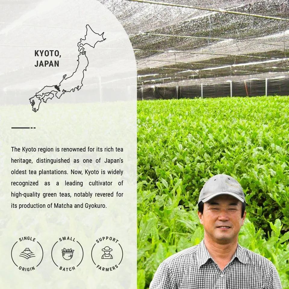 Té Verde Orgánico Sencha Con Matcha De Kioto En Lata Hermética 100g