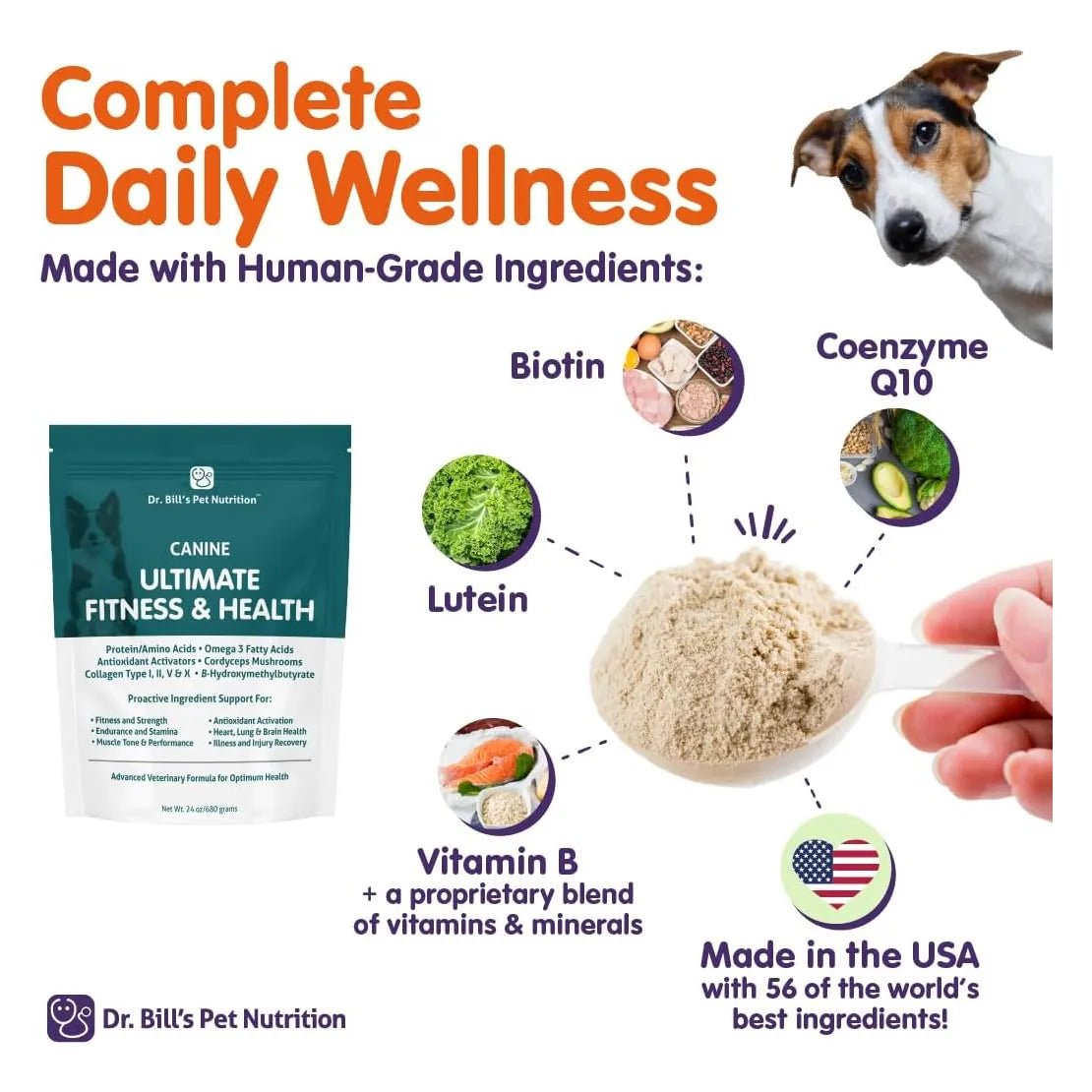 Vitaminas Caninas Multivitaminico Con Coenzima Q10 Para Perros Dr Bills