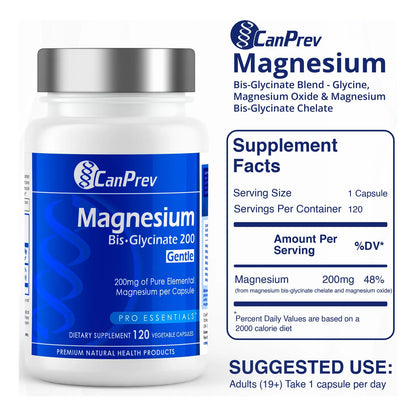 Bisglicinato De Magnesio 200 Mg 120 Capsulas Suplemento Muscular Y Oseo
