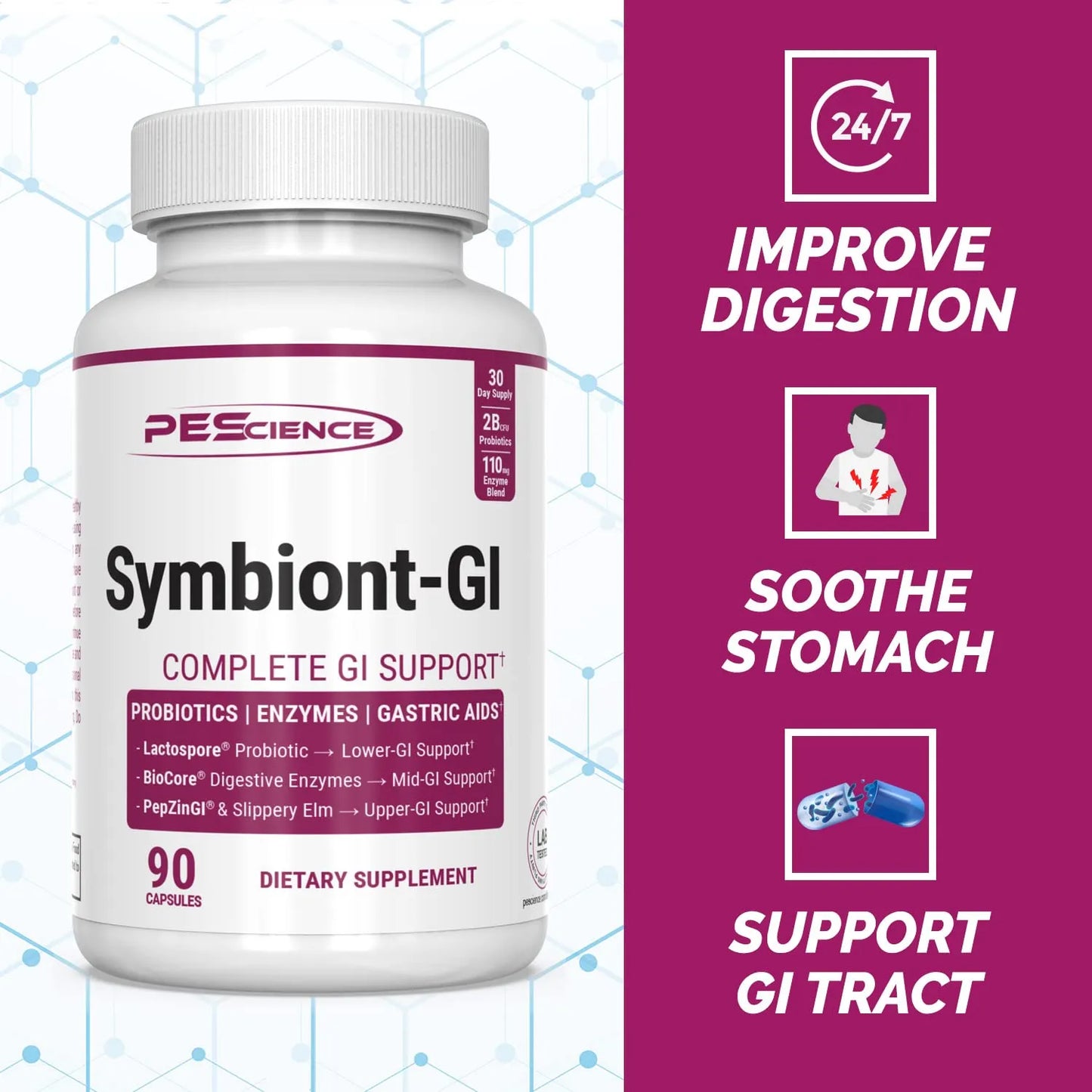 Symbiont Gi Zinc Carnosina Y Probiótico Estable Suplemento Digestivo 30 Días