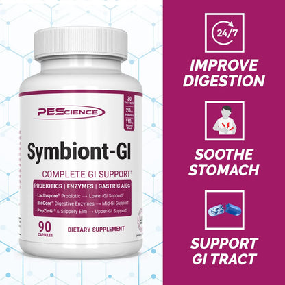 Symbiont Gi Zinc Carnosina Y Probiótico Estable Suplemento Digestivo 30 Días