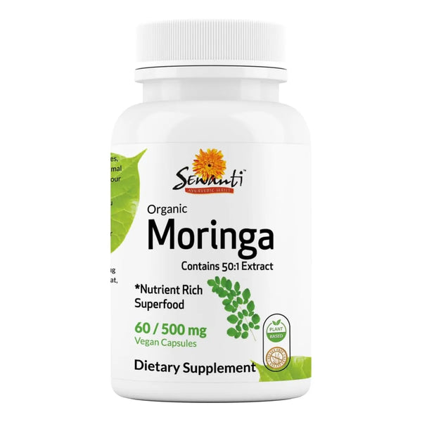 Capsulas De Moringa Organica Alta Potencia Refuerzo Inmunologico Y Energia 60 Capsulas 500 Mg