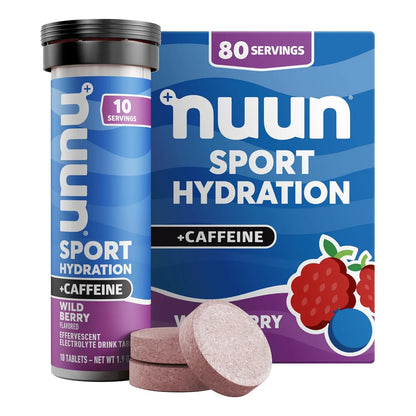 Nuun Sport Cafeína Tableta Bebida Electrolítica 10 Unidades Sabor Baya Silvestre