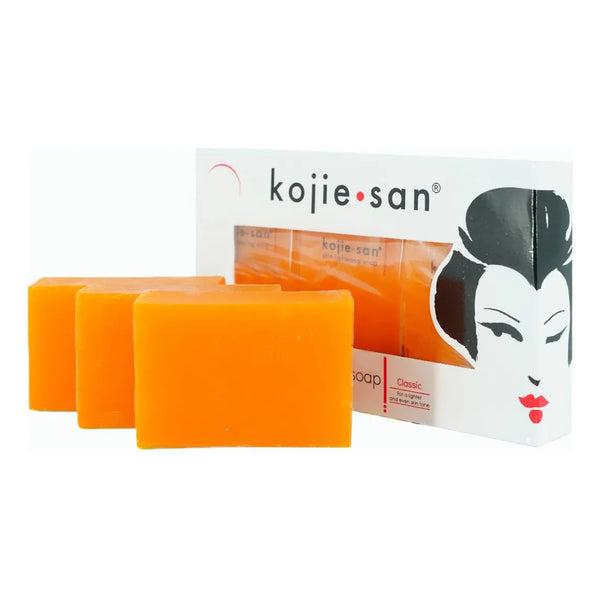 Jabón Blanqueador Kojie San 3 Barras Ilumina Piel Reduce Manchas