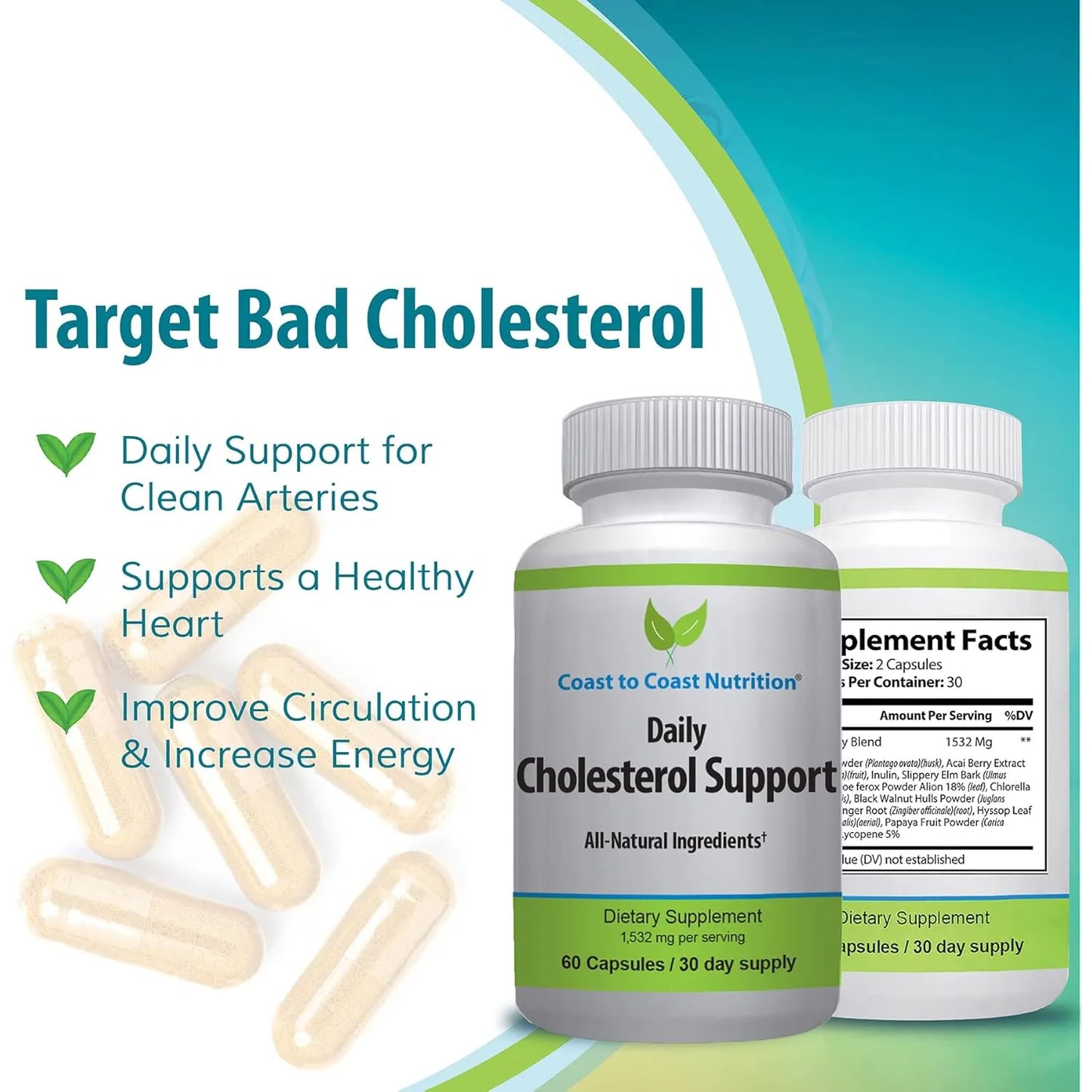 Suplemento Natural Para Colesterol Apoyo Cardiovascular Y Niveles Ldl