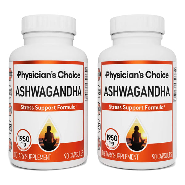 Ashwagandha Organica 1950 Mg Con Pimienta Negra 90 Capsulas Soporte Estres Y Energia