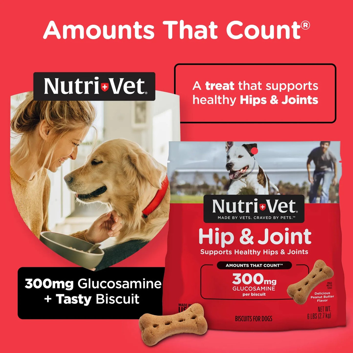 Galletas Sabor Glucosamina Para Cadera Y Articulaciones De Perros NutriVet