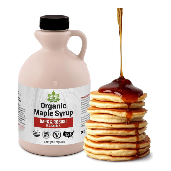 Jarabe De Arce Organico Puro Grado A Robusto Oscuro 946 Ml Importado