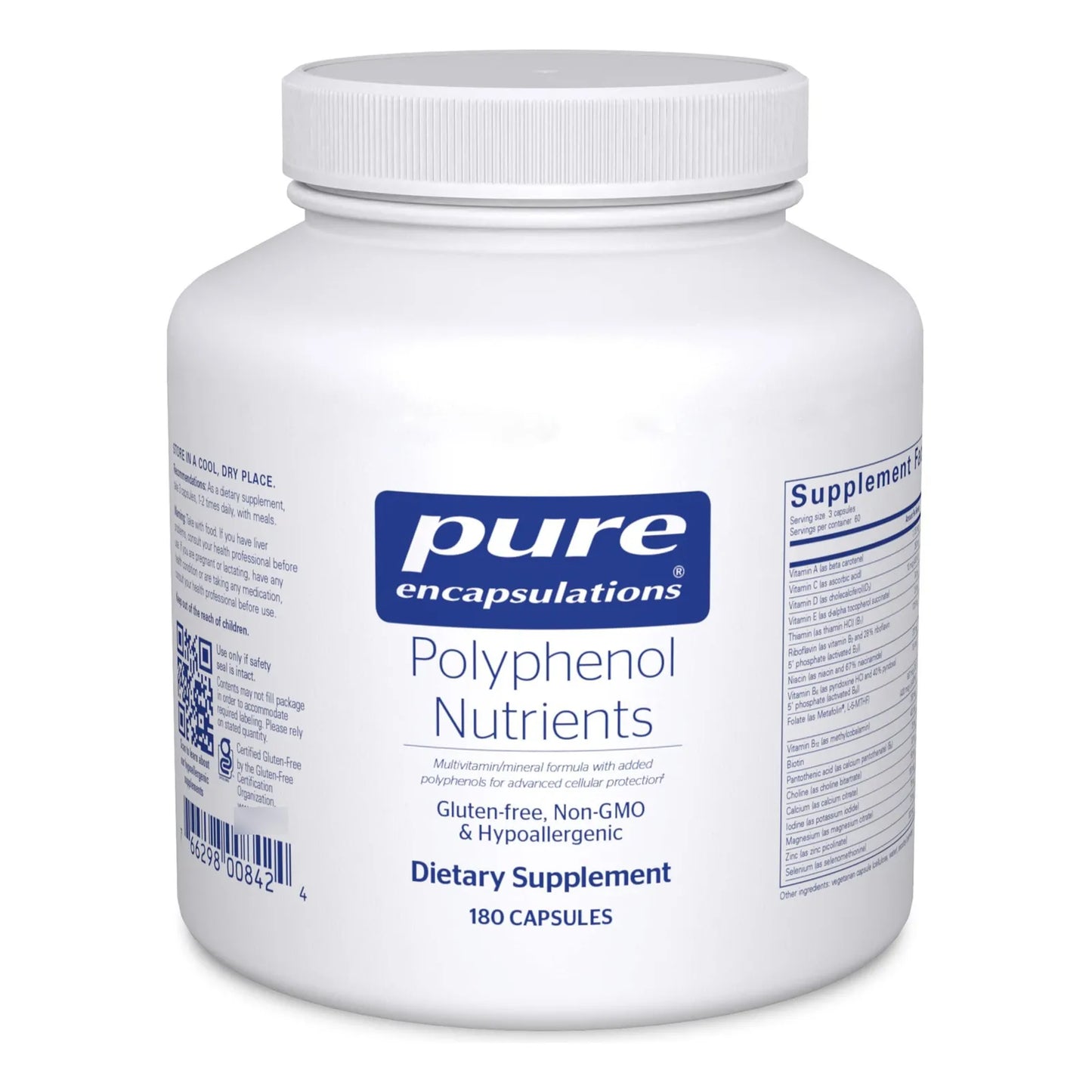Fórmula Multivitamínica Mineral Hipoalergénica Con Polifenoles 180 Cápsulas