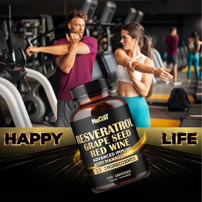 Extracto Trans Resveratrol 1000 Mg Complejo Inmune Con Equinacea Y Berberina 200 Capsulas