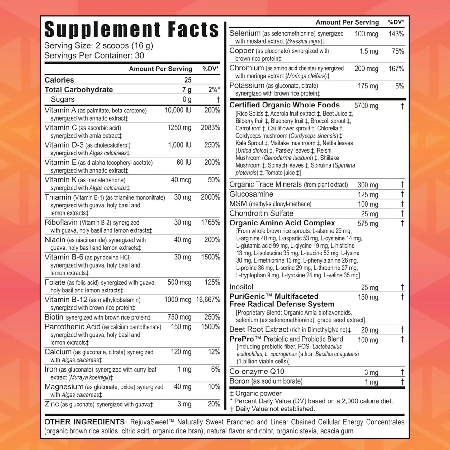 Complejo Multivitaminico Mineral Sabor Durazno Citrico 8000 Con Antioxidantes