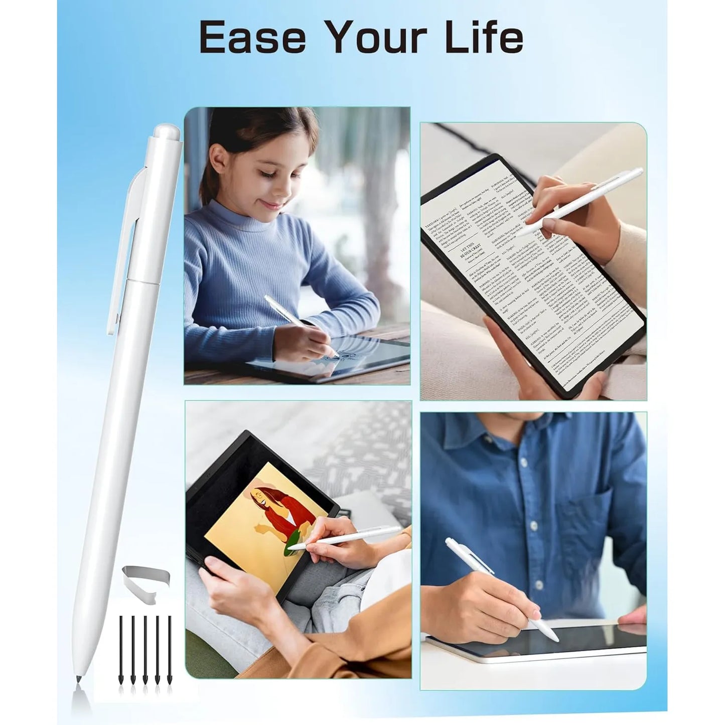 Bolígrafo Digital EMR Stylus Para Remarkable 2 Con Borrador Y 5 Puntas