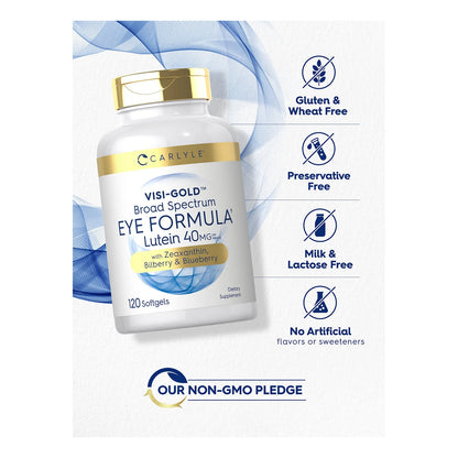 Capsulas Salud Ocular Luteina 40 Mg Zeaxantina Arandano 120 Unidades