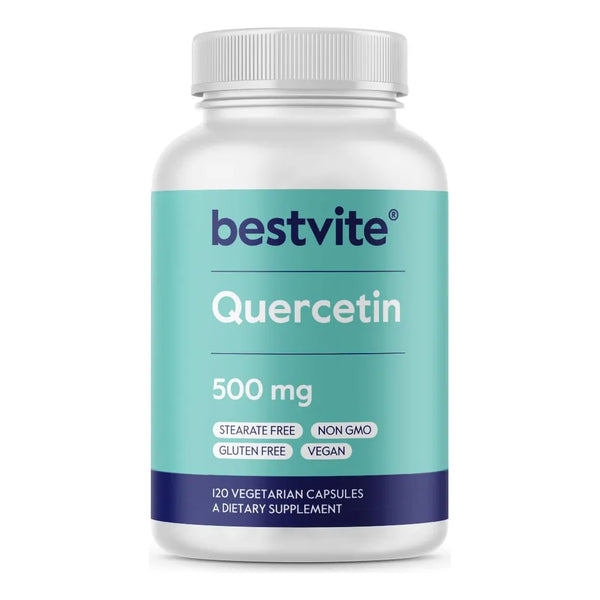 Quercetina 500mg 120 Cápsulas Antioxidante Puro Vegano Sin OMG