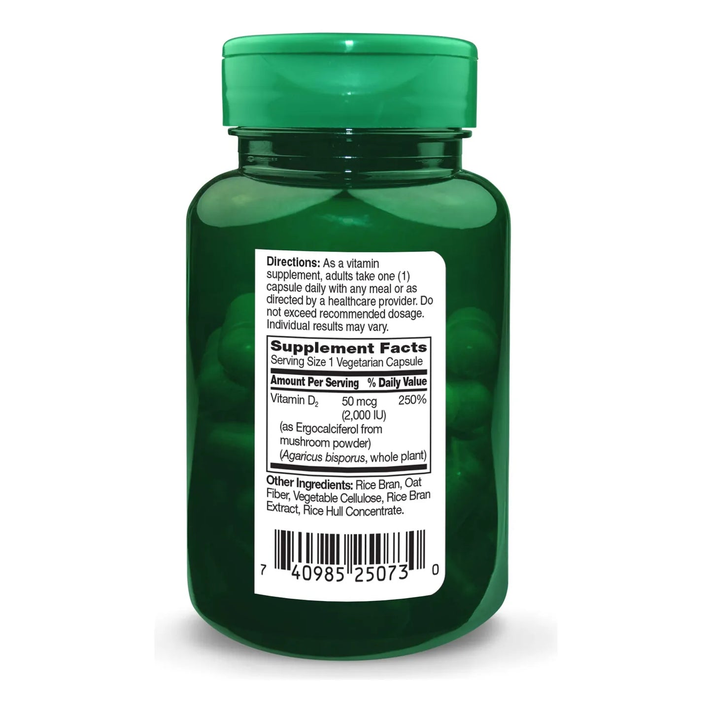Vitamina D 2000 IU Cápsulas Vegetarianas 60 Unidades Natural Vegano