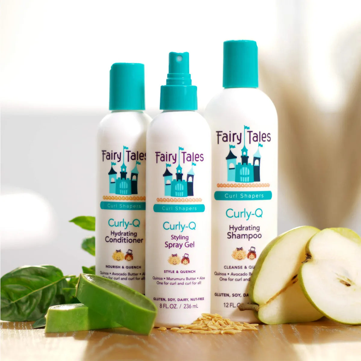 Fairy Tales Curly Q Champu Hidratante Diario Y Acondicionador Cabello Fresco Y Manejable