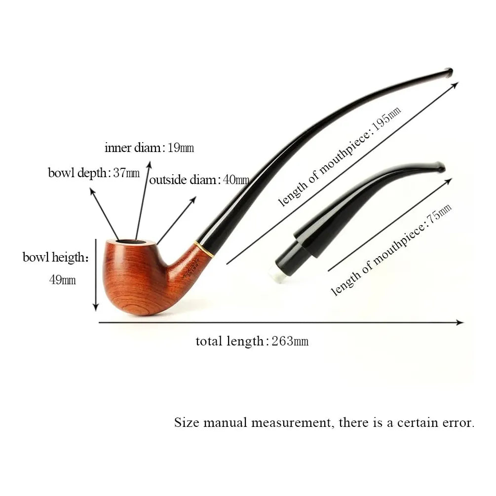 Tubo De Madera Artesanal Acabado Liso Diseño Clásico Churchwarden