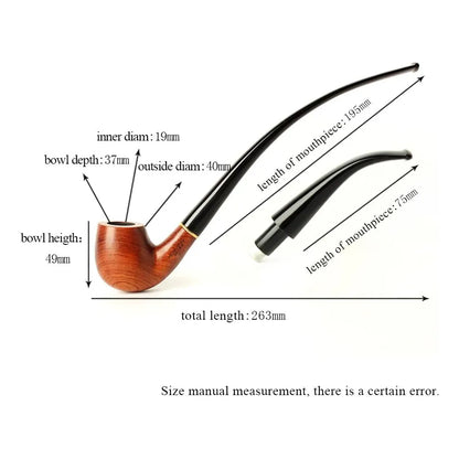 Tubo De Madera Artesanal Acabado Liso Diseño Clásico Churchwarden