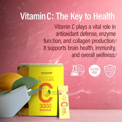Vitamina C Tamponada 3000 Mg 60 Barras Apoyo Inmunológico Sin Acidez