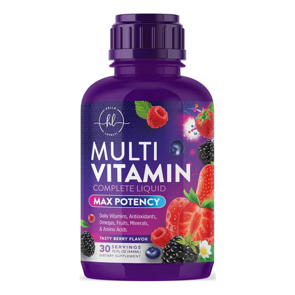 Multivitaminico Liquido Diario Con Biotina Vitamina C D3 E B12 Zinc Para Hombres Mujeres