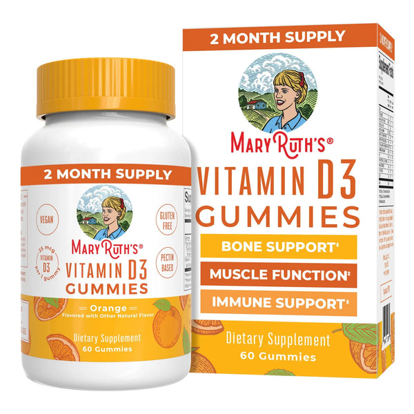 Gomitas Veganas De Vitamina D3 De Liquen Silvestre 1000 Ui MaryRuth