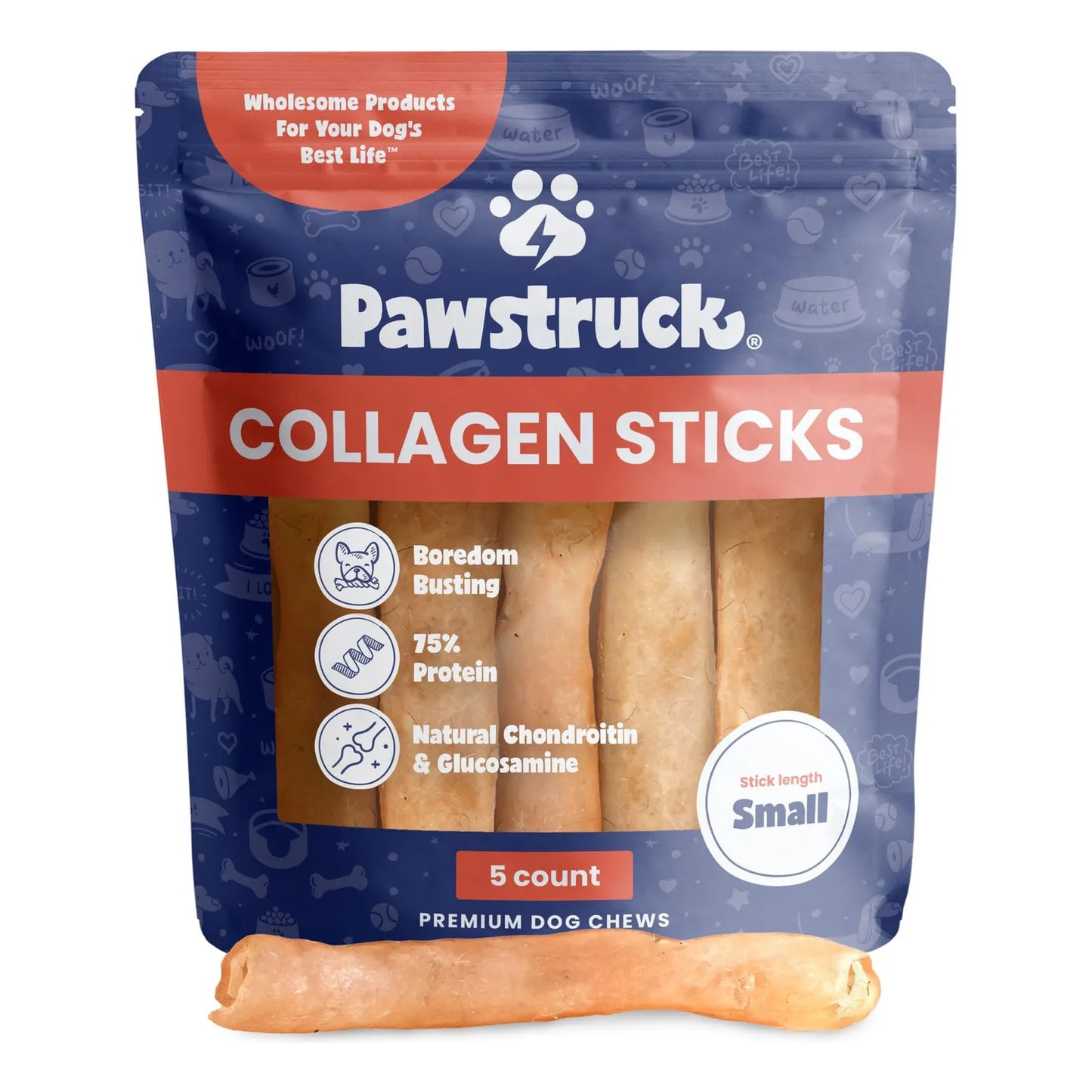 Palitos Naturales De Colágeno De Carne De Res Para Perros 5-7 Pulgadas