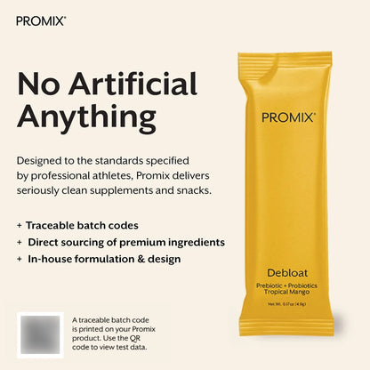 Promix Debloat Prebióticos Y Probióticos Apoyo Inmunológico Digestión Mango 30 Unidades